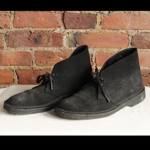 Clark's boot black suede Men's